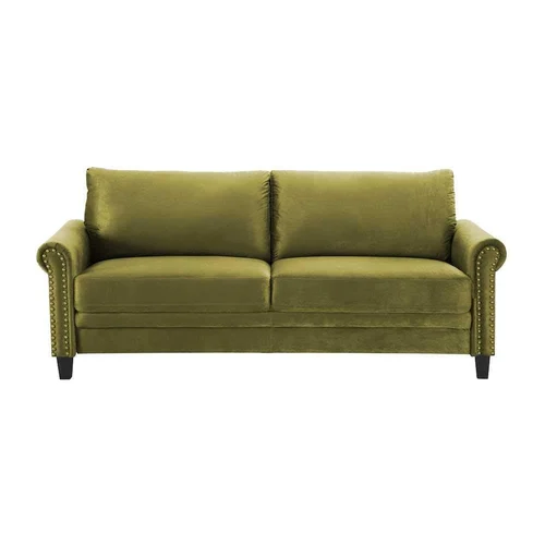 Green 3 Seater Velvet Sofa