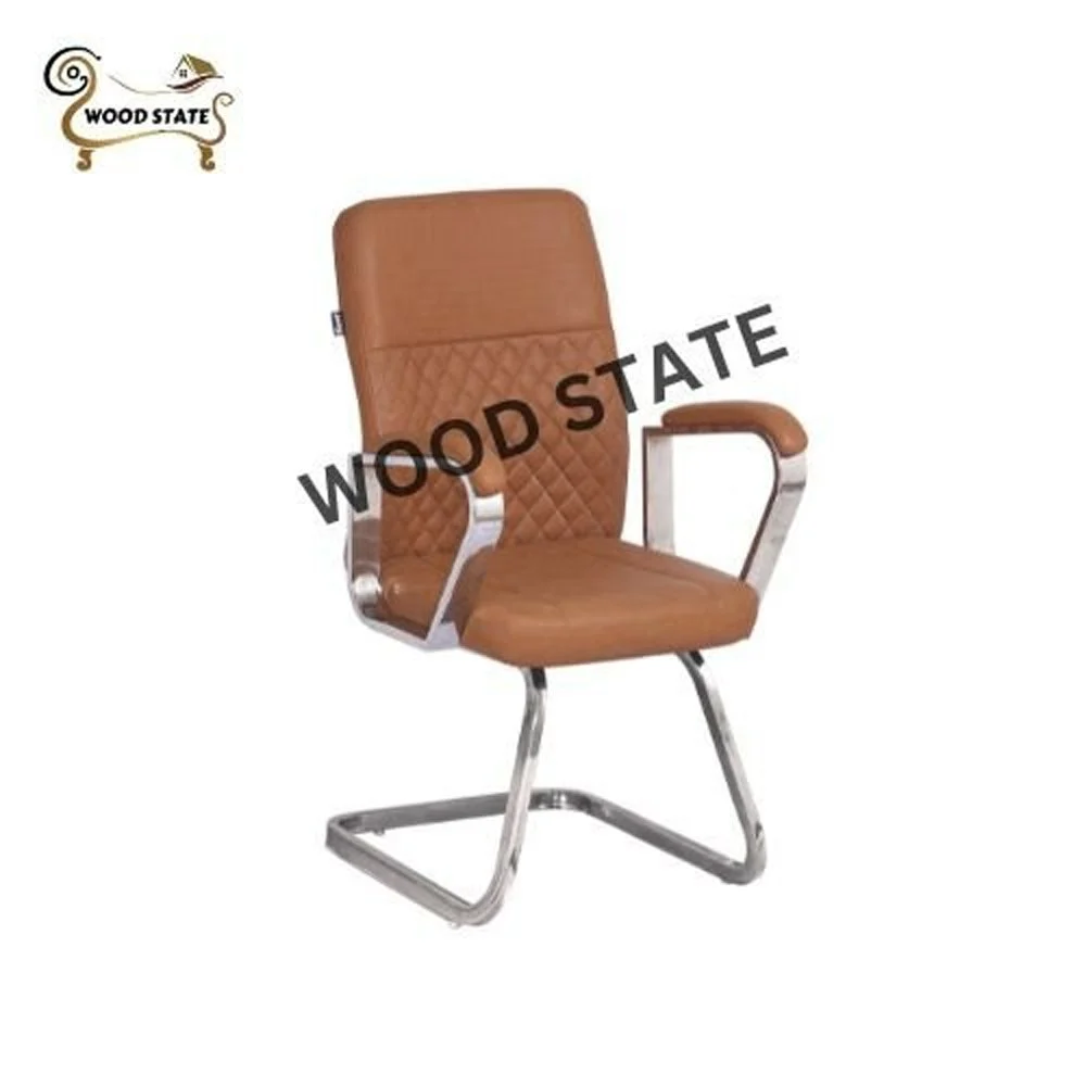 High Back Brown Leather Office Chair