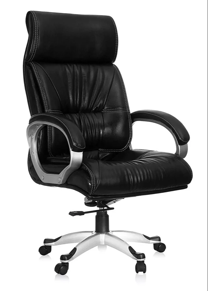 High Back Black Leather Office Chair