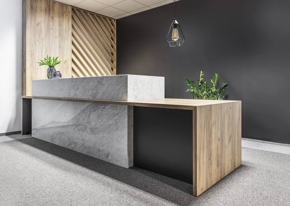 Wooden Office Reception Desk