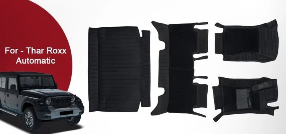 Leather Thar Roxx Automatic 9D Car Mat
