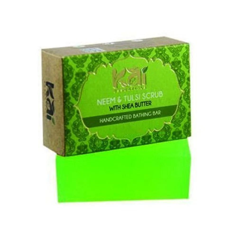 Kai Essentials Neem and Tulsi Scrub Bar Soap, Type of Packaging: Box, Pack Size: 125gm
