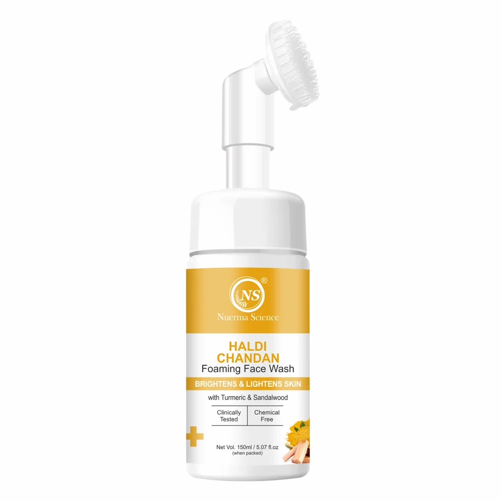 Nuerma Science Haldi Chandan Foaming Face Wash with Vitamin C For Skin Brightening (150 ML)