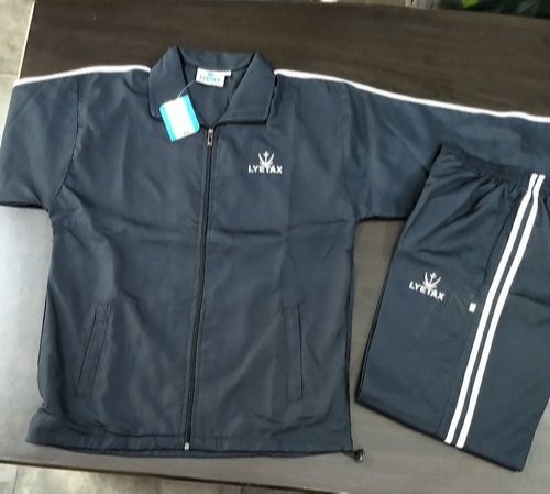 Black Polyester New Mens Tracksuit