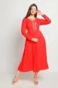 Hand Work Red Dress