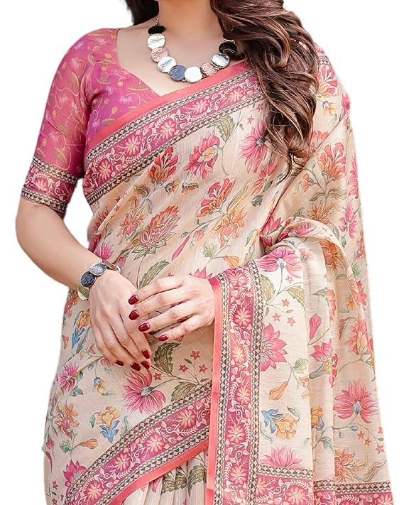 Designer Printed Cotton Saree
