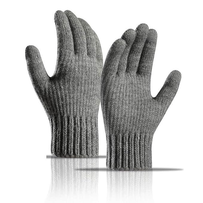 Plain Grey Winter Gloves