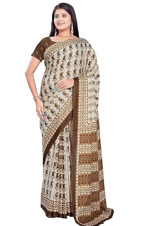 Pure Cotton Hand Block Printed Saree