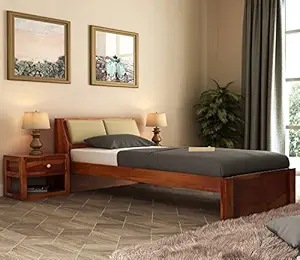 Brown Solid Wood Bed