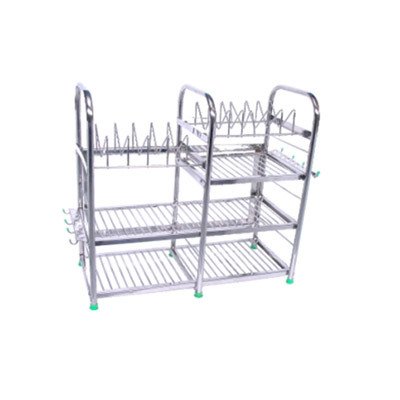 Stainless Steel Round Pipe Kitchen Rack, 6Shelf Kitchen Rack