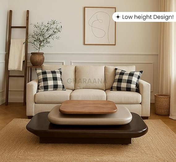 Modern 3 Layer Rotation Coffee Table