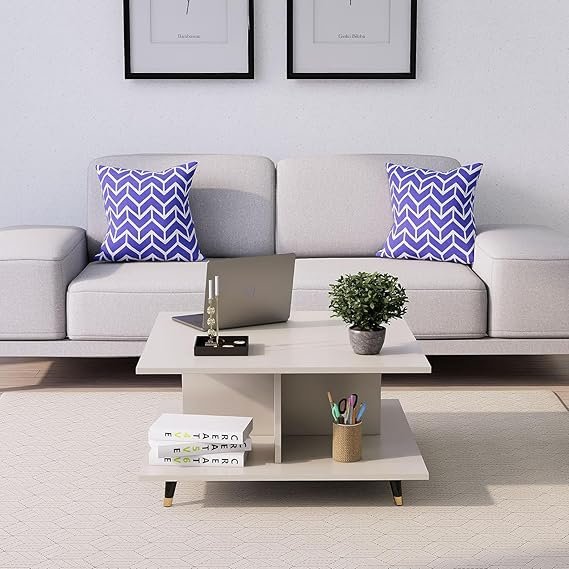 Solid Wood White Coffee Table