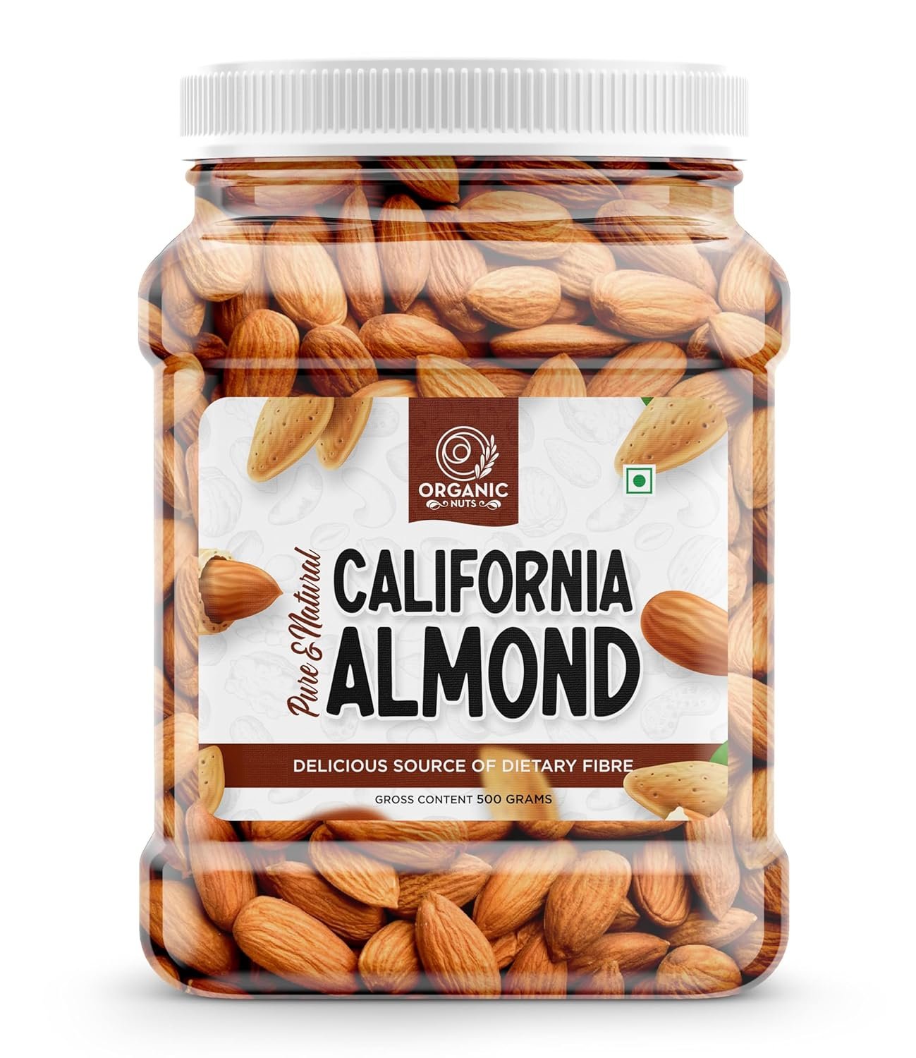 California Whole Almonds Nuts, 500g