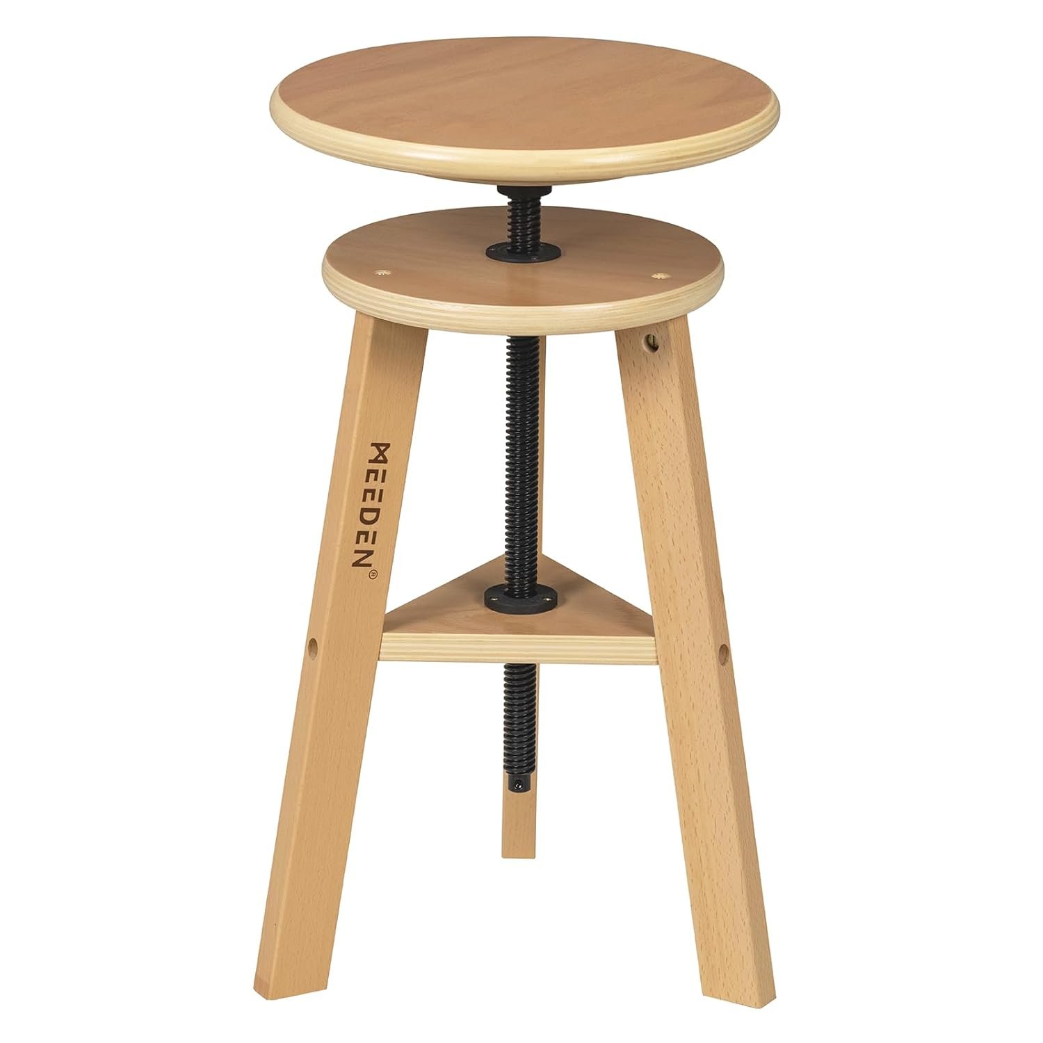 Adjustable Wooden Bar Stool