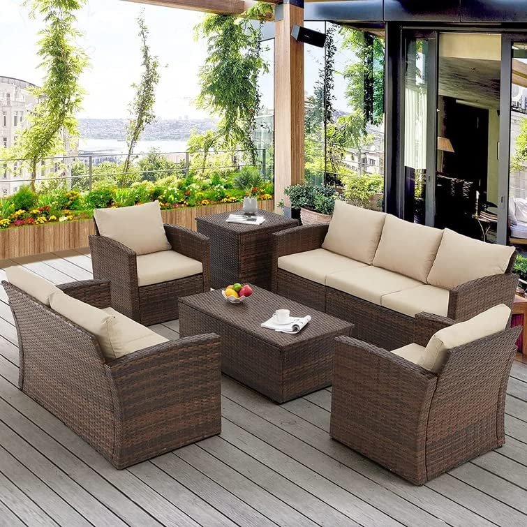 Wicker Outdoor Sofa Set