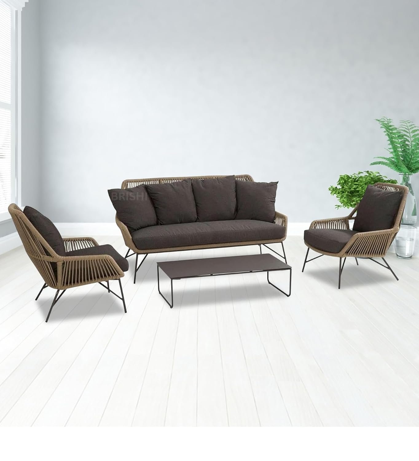 Outdoor Wicker Sofa Set