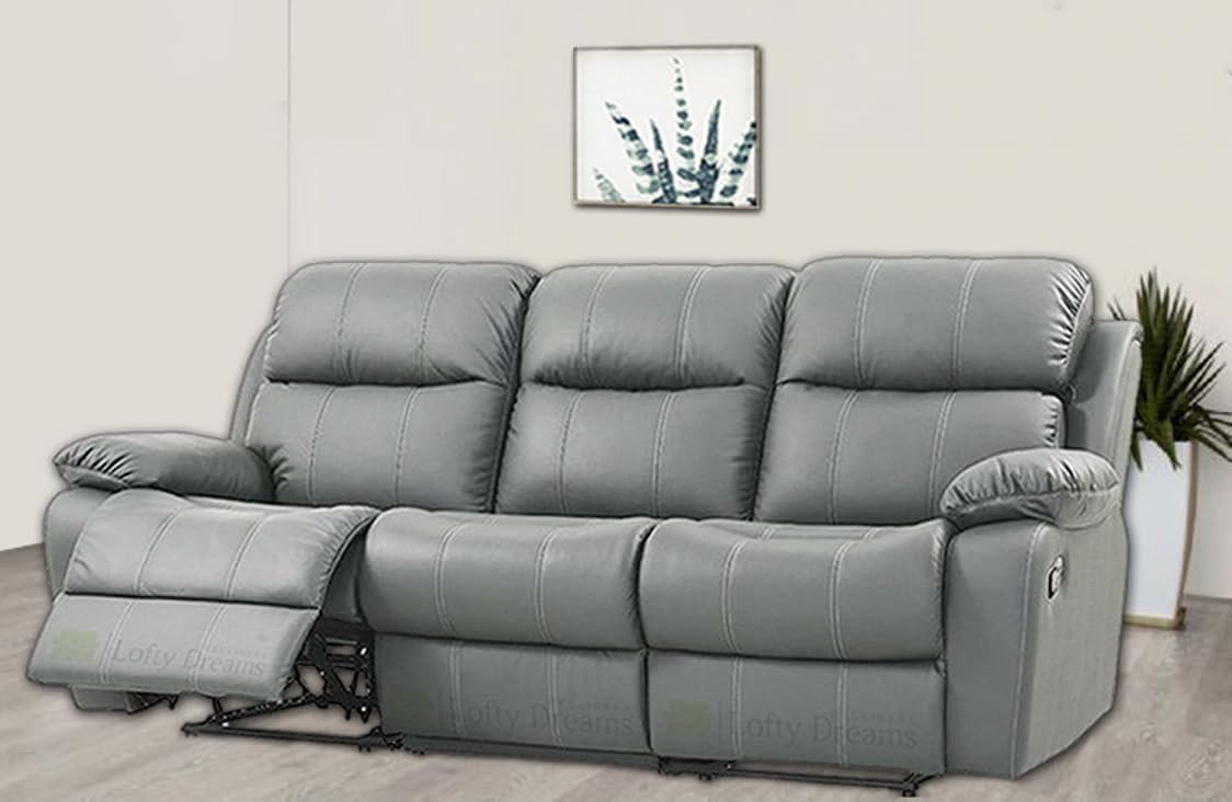 The PVC Lite Three Seater Recliner Sofa is a perfect combination of modern design, durability, and comfort for residential or commercial living spaces.