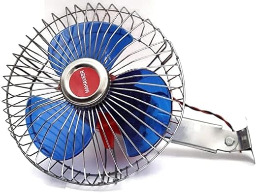 Blue (blades) Aluminum Oscillating Automotive Fan, For Car