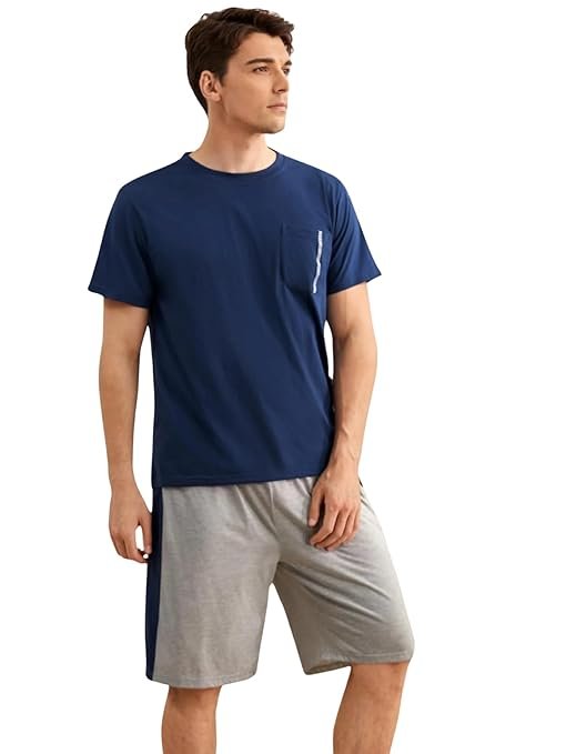 Mens Nightwear Suit Shirt With Shorts