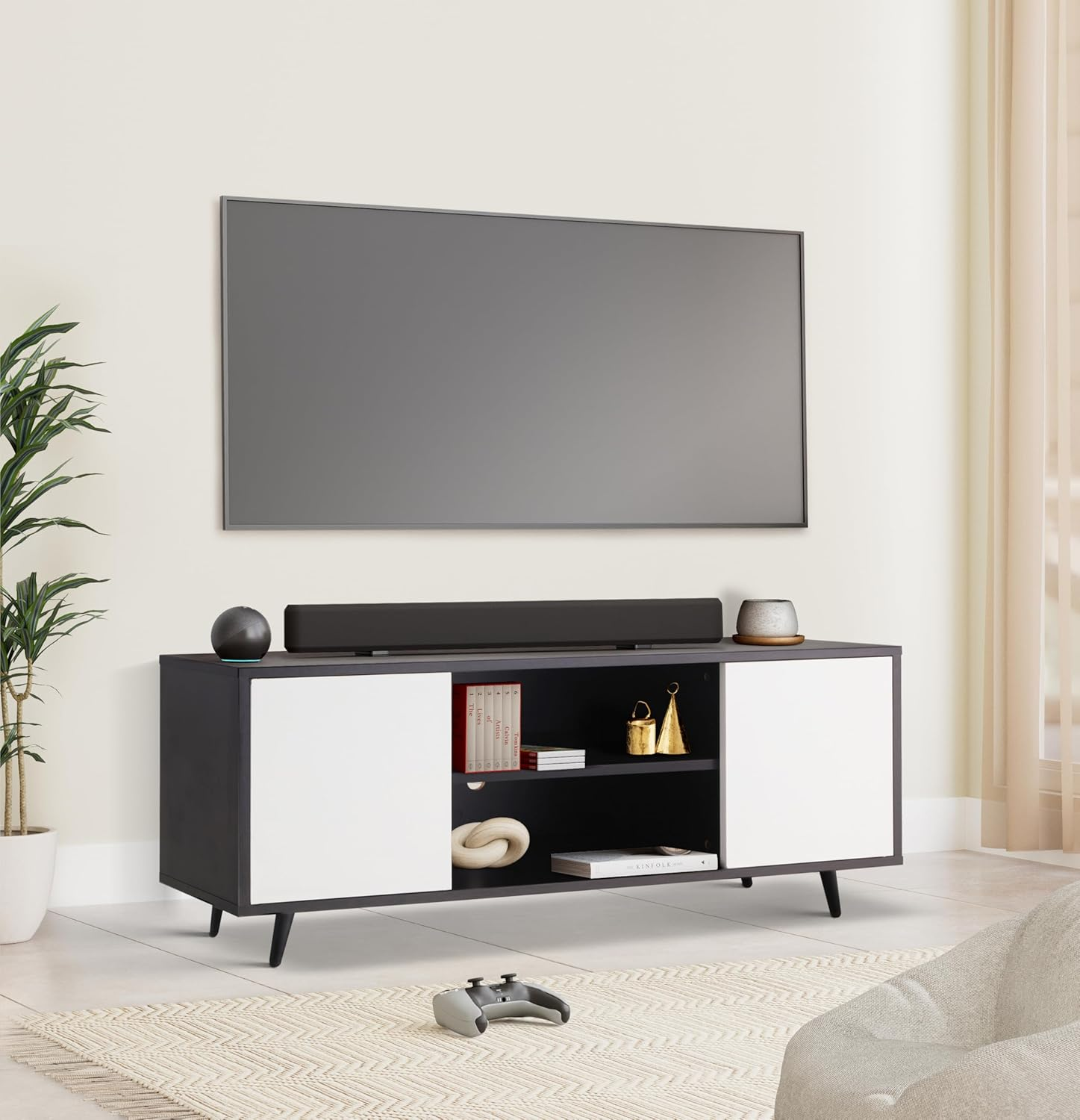 Wooden TV Wall Unit, Oak Finish