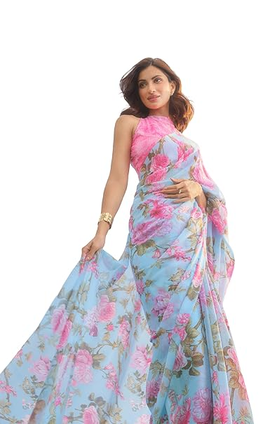 Multicolor Printed Daily Wear Saree (2206-2229_C), 6.3 m (with blouse piece)