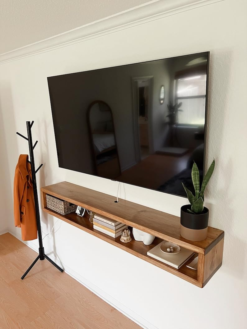 Wall Mounted Modular TV Console, Laminate Finish