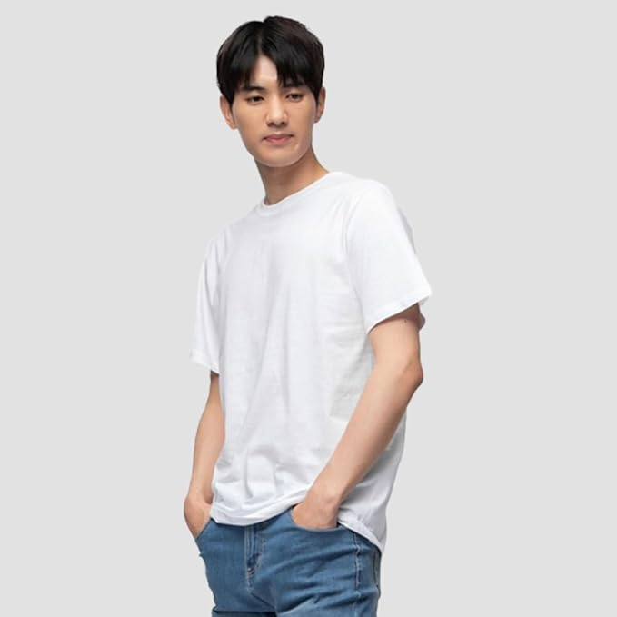 Plain Cotton Half sleeves Men T-Shirt, Round Neck