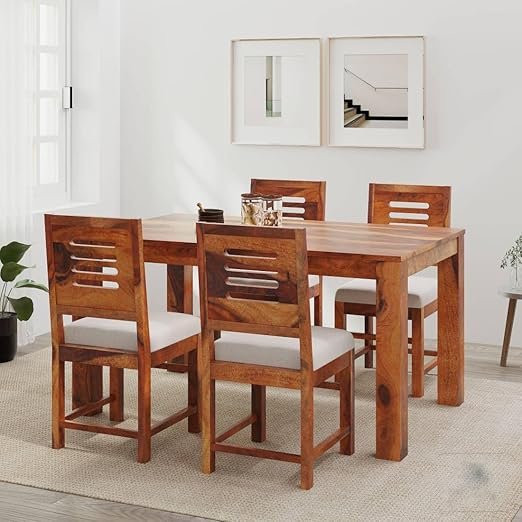 4 Seater Wooden Dining Table Set