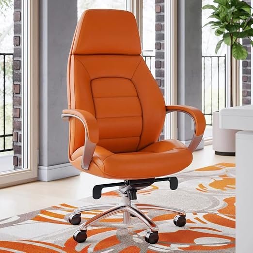 Orange High Back Executive Office Chair