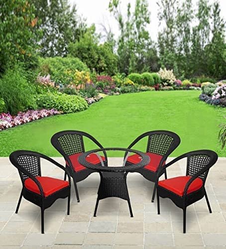 Patio Chair Sets Garden Wicker Furniture Set for Outdoor Patio and Balcony