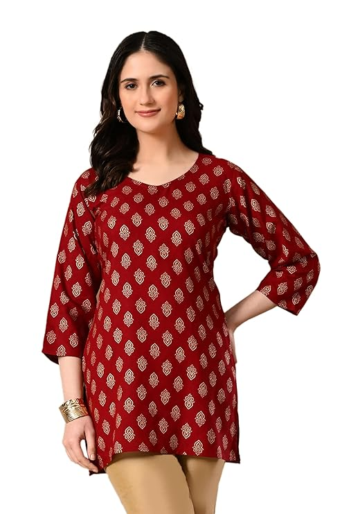 Ladies Red Cotton Kurti